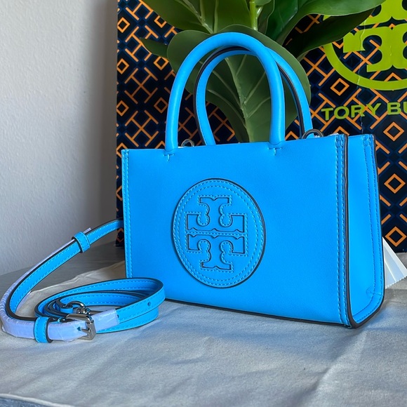 Tory Burch Handbags - New✨authentic tory burch Ella bio mini tote (blue azure) crossbody